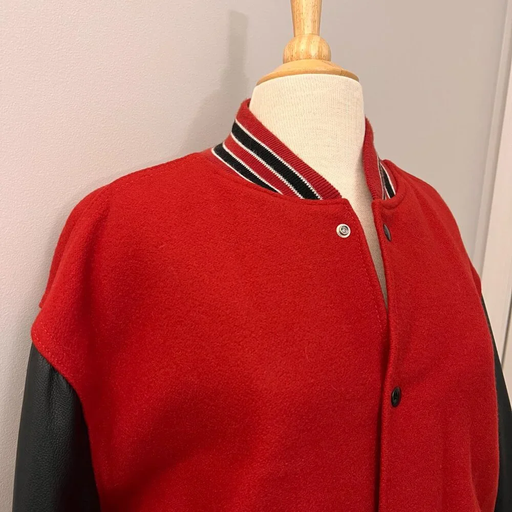 Holloway Varsity Jacket Brookings Bobcats Wool and Leather Sz 2XL